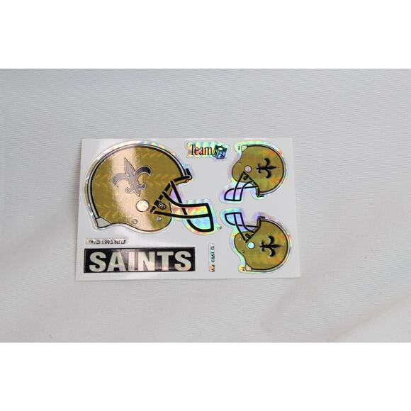 1993 New Orleans Saints Holographic Prism Vending Machine Team NFL Stickers - Picture 1 of 4